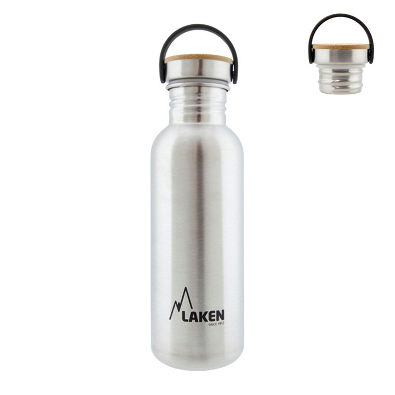 Laken Drinkfles RVS met Bamboe Dop