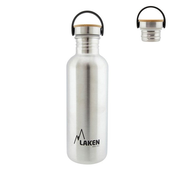 Laken Drinkfles RVS met Bamboe Dop