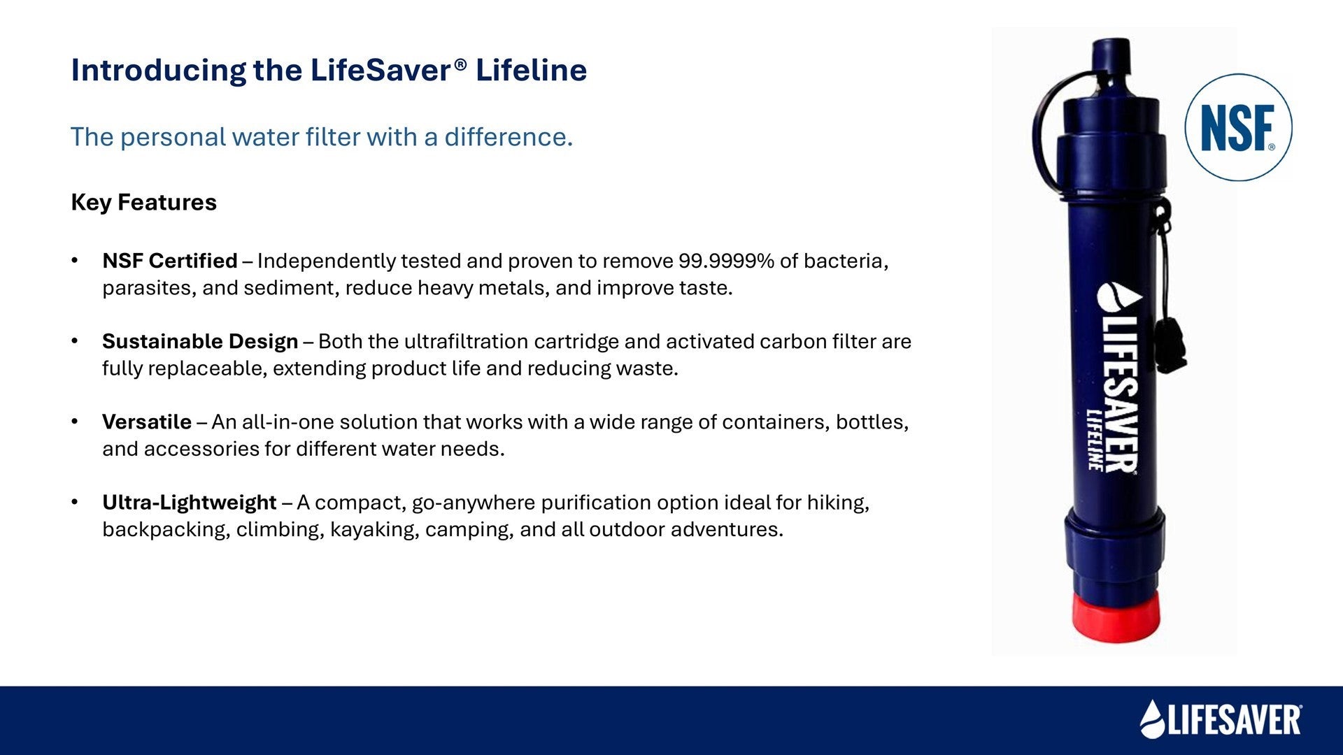 Lifesaver Lifeline Straw Waterfilter