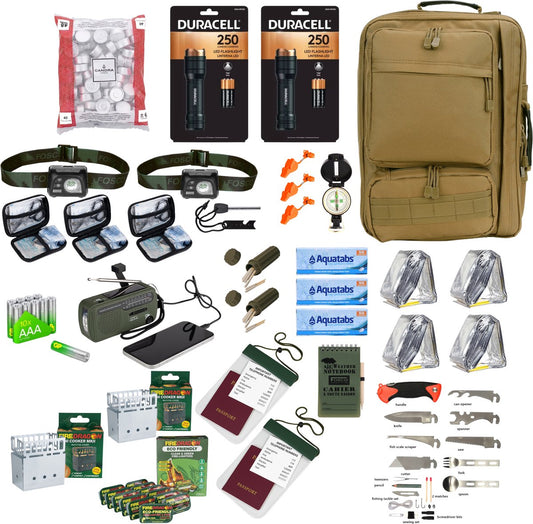 Noodpakket Gezin Essentials De Basisbenodigdheden voor een Gezin dat 72 uur Zelfredzaam Wil Zijn 33- delig met noodmiddelen.