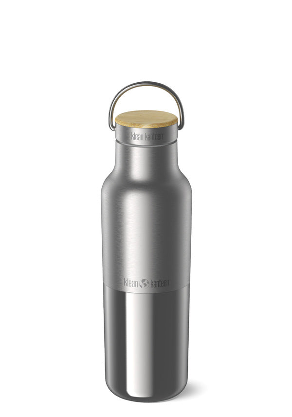 Klean Kanteen Rise Reflect 473 ml water bottle with bamboo cap