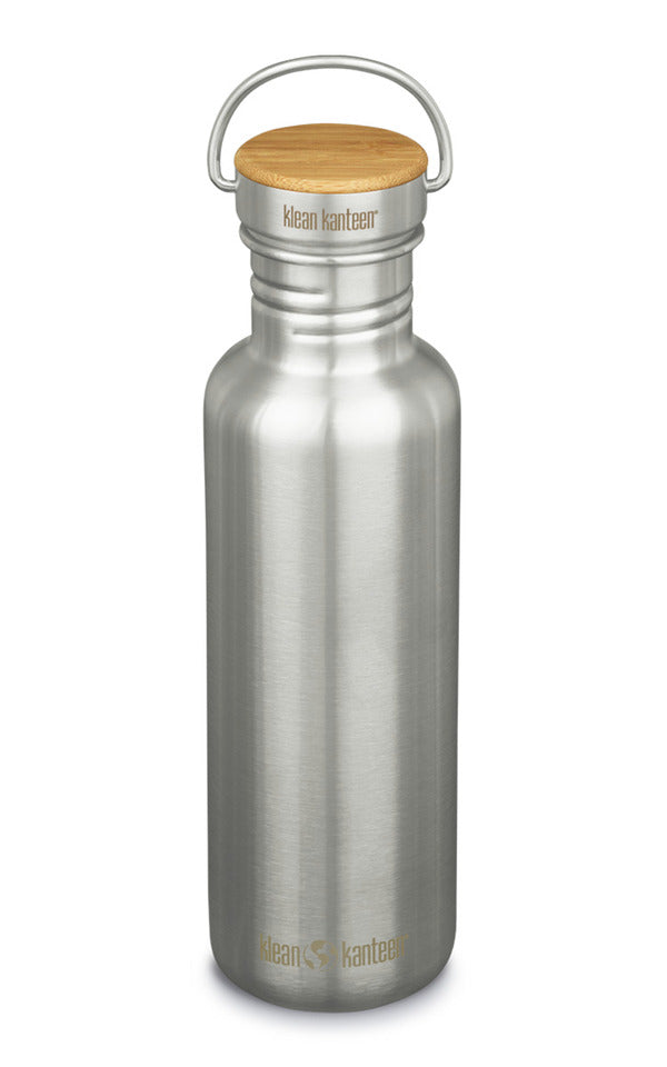 Klean Kanteen Reflect water bottle 27oz Stainless Steel with Bamboo Cap