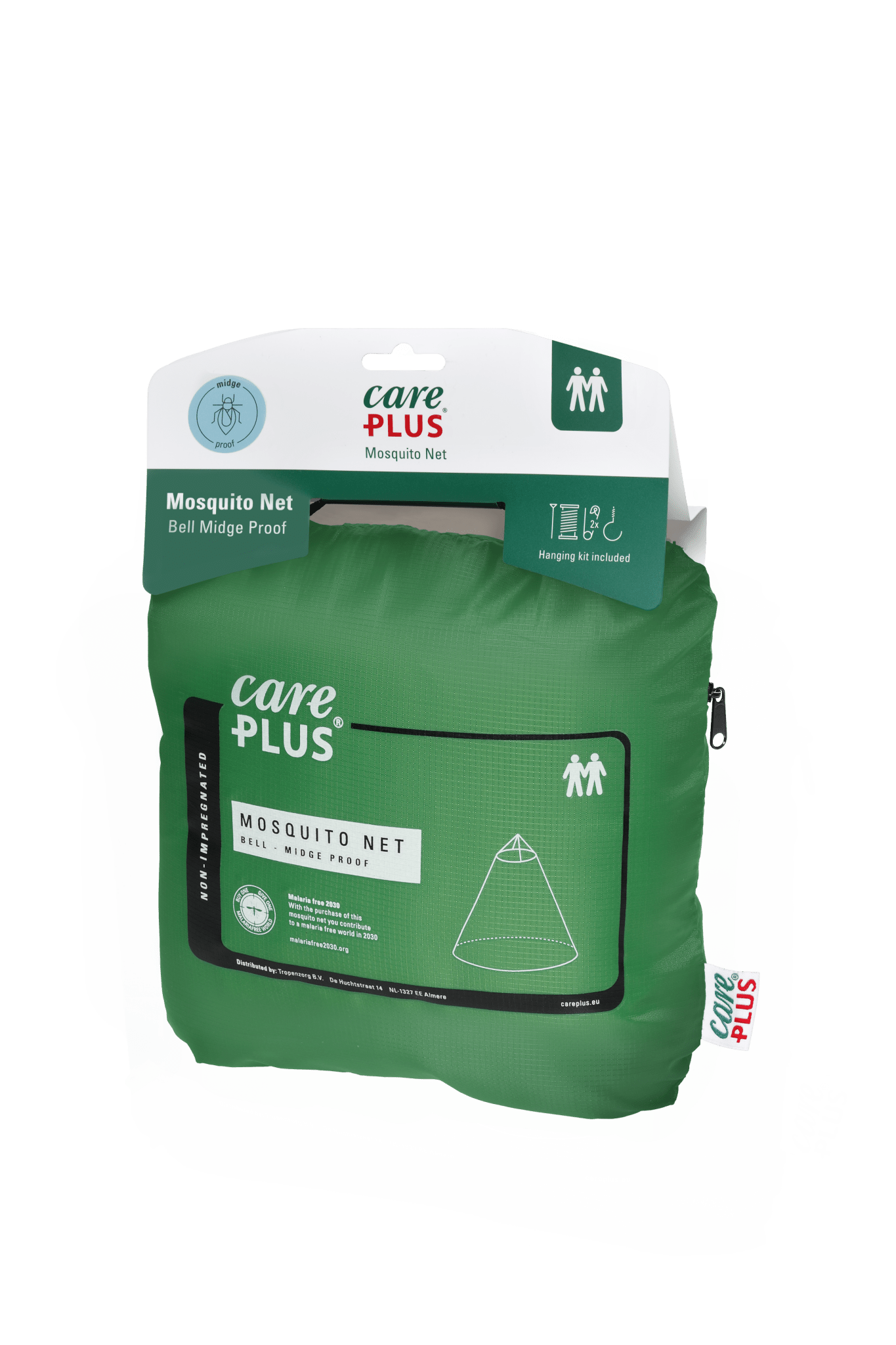 Care Plus® Mosquito Net Midge - Proof Bell 2 - persoons klamboe - Mosquito Nets / Not Impregnated - Broer Outdoor - 8714024337005