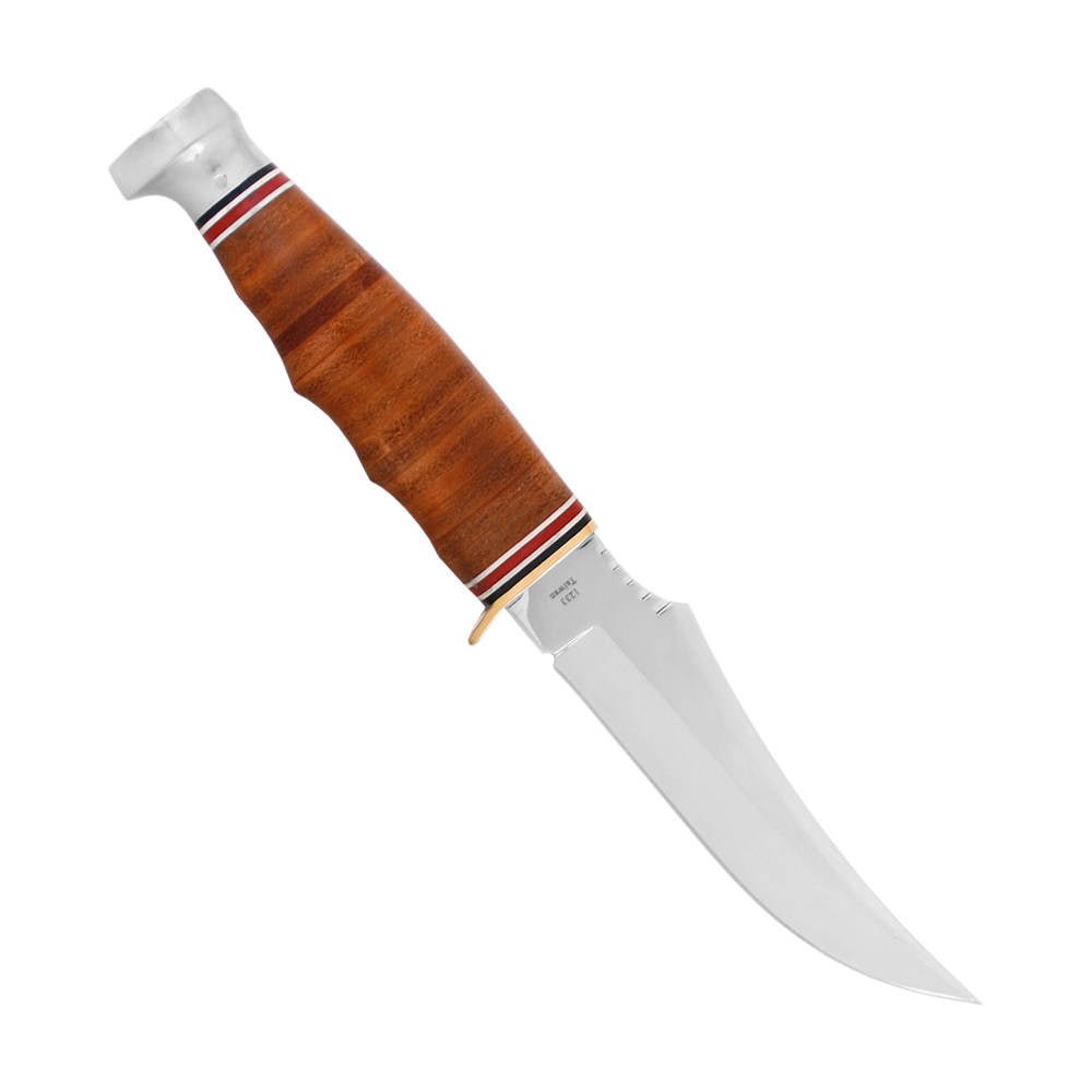 Ka - Bar 1233 Leather Vaststaand Mes - Vaststaand Mes - Broer Outdoor - 617717212338