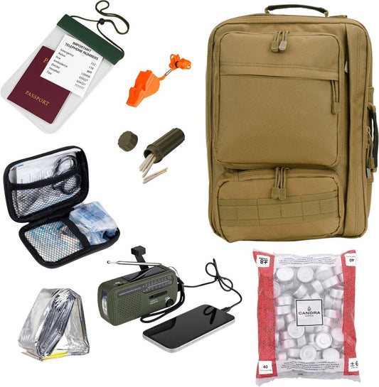 Noodpakket Noodzakelijk met alleen de meest essentiële items 8 - delig - Noodpakket - Broer Outdoor - 8785350671651