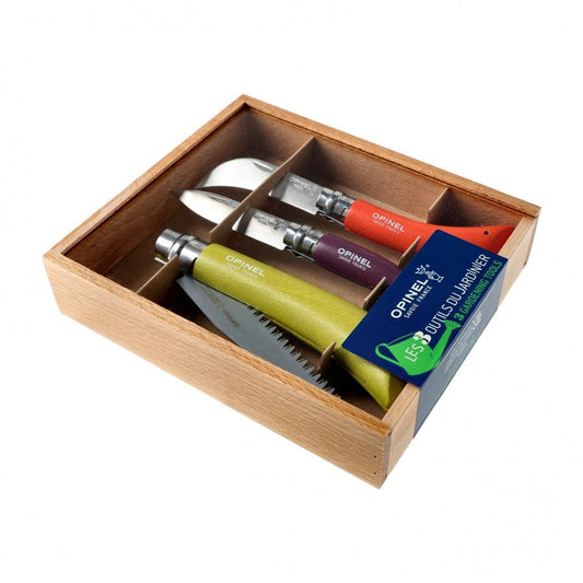 Opinel tuin gereedschapset inklapbaar 3 - delig met Virobloc - Tuingereedschap - Broer Outdoor - 3123840016172