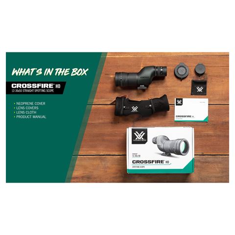 Vortex Crossfire HD 12-36x50 Spotting Scope Recht