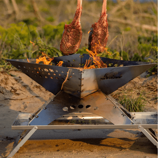 Winnerwell Accessoiretafel voor Platte Vuurkorf RVS - Accessoiretafel - Broer Outdoor - 714757083765