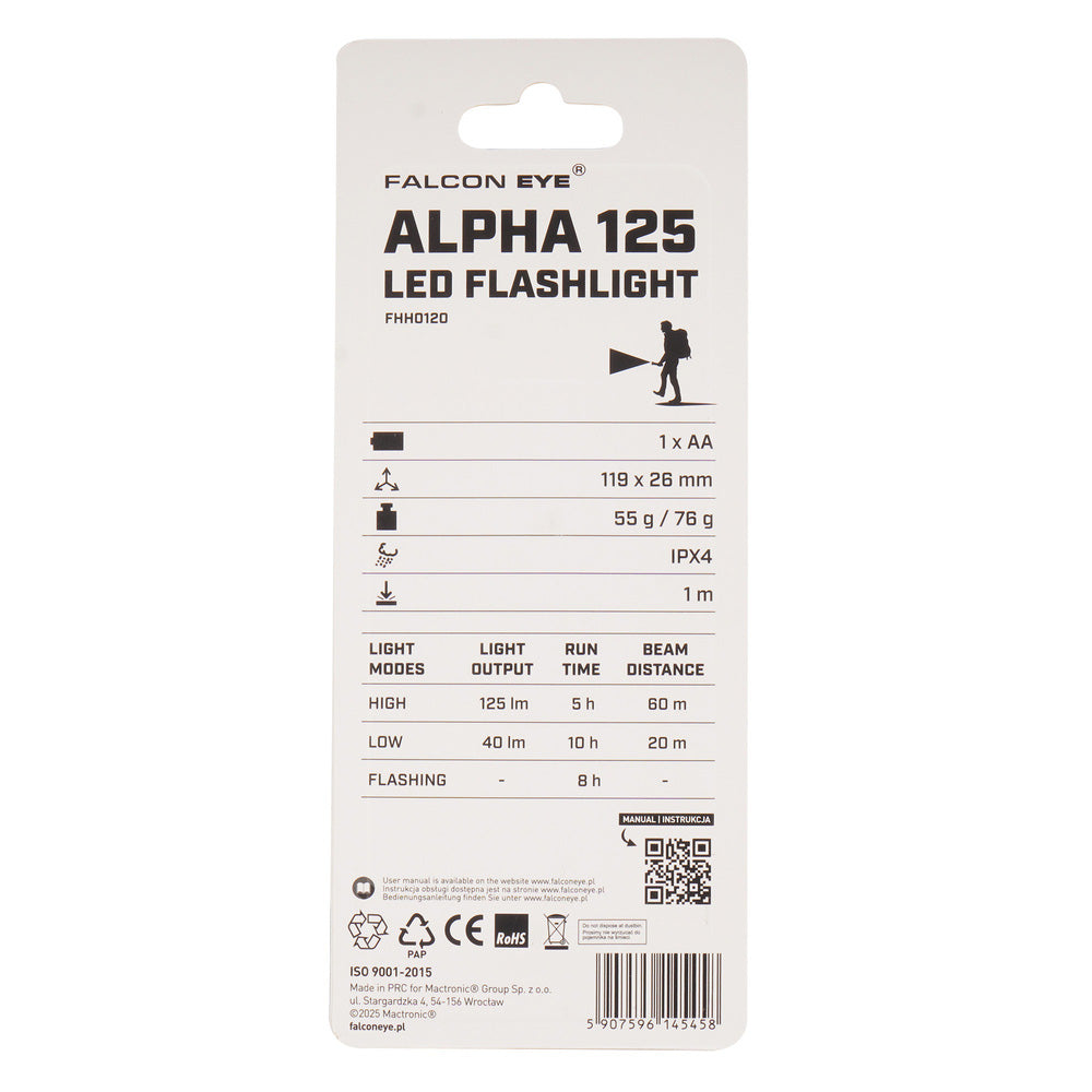 Falcon Eye LED Zaklamp Alpha 125 lm