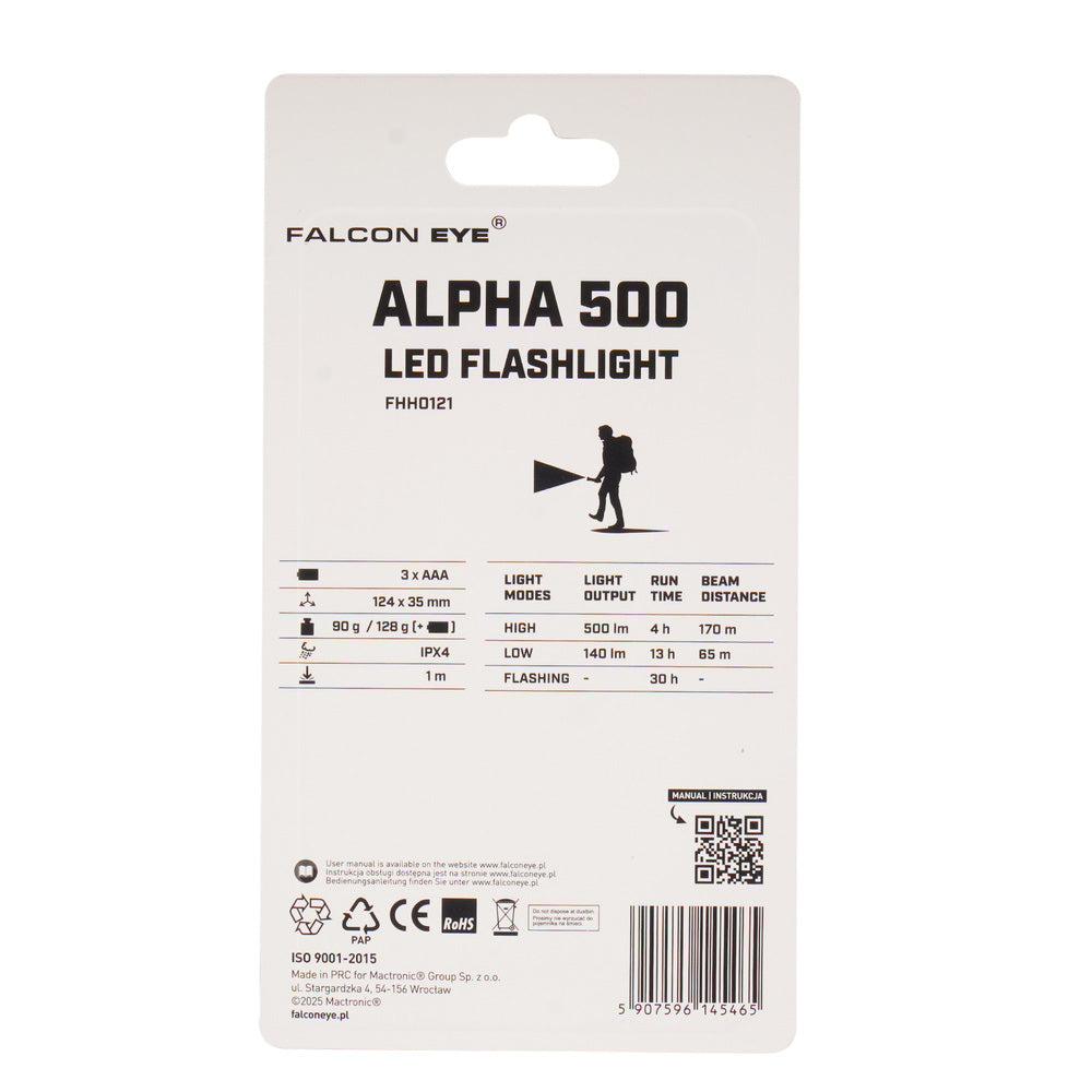 Falcon Eye LED Zaklamp Alpha 500 lm