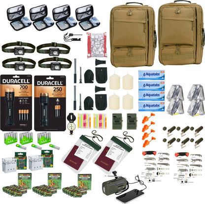 Emergency kit for 4 people according to government advice, 56 pieces