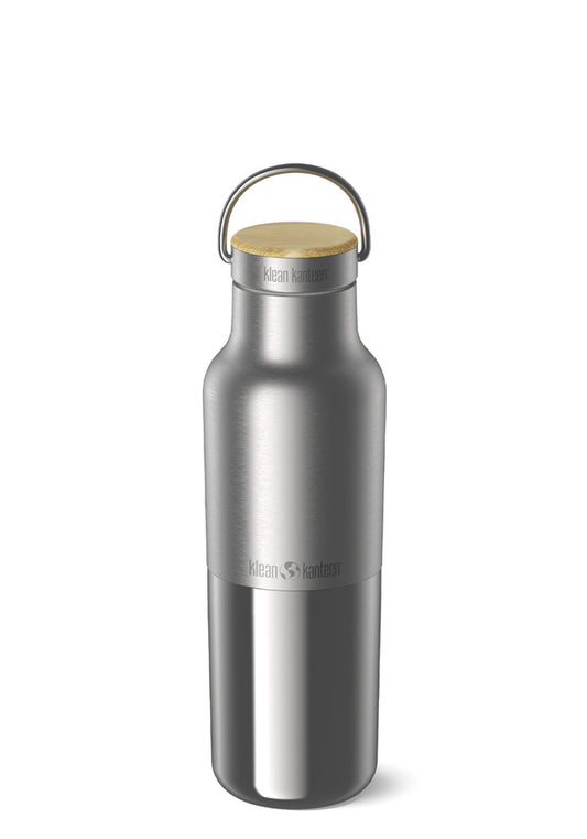 Klean Kanteen Rise Reflect 473 ml water bottle with bamboo cap
