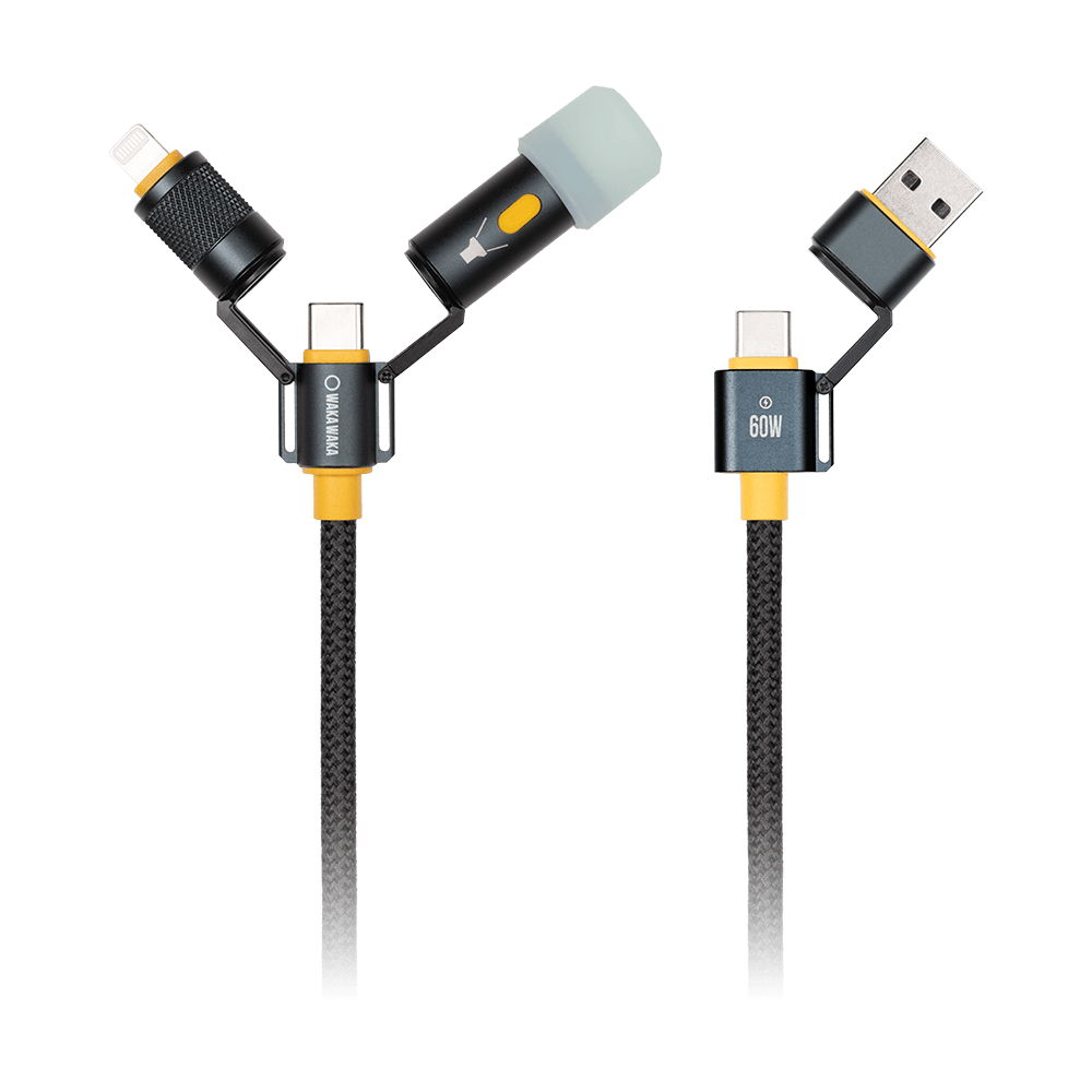 5 - in - 1 oplaadkabel WakaWaka Connect - Laadkabel - Broer Outdoor - 8718692050051