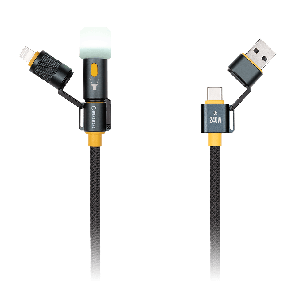 5 - in - 1 snellaadkabel WakaWaka Connect Pro - Laadkabel - Broer Outdoor - 8718692050068