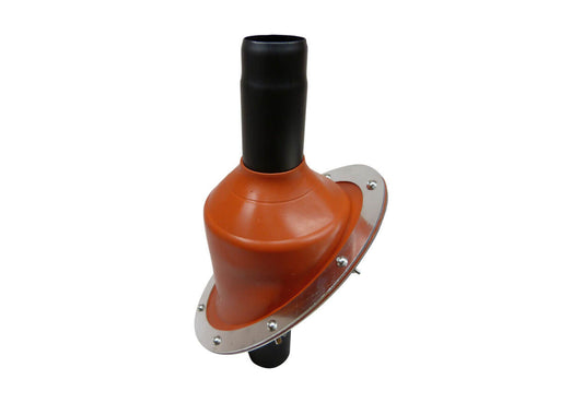 Exit 45° Dakdoorvoer inclusief Regenplaat - 4.5-14cm