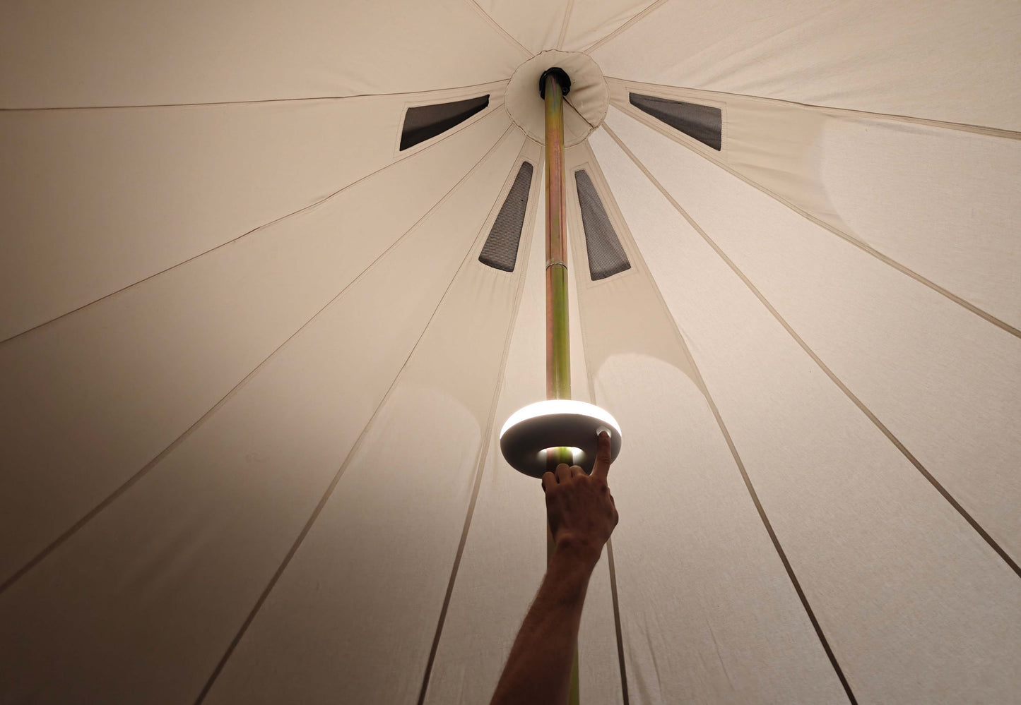 Oplaadbare Tentverlichitng Warm Wit en RGB USB-C