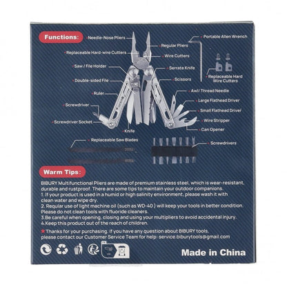 Bibury Pro Multitool 19 delig - Multitool - Broer Outdoor - 5906501202545
