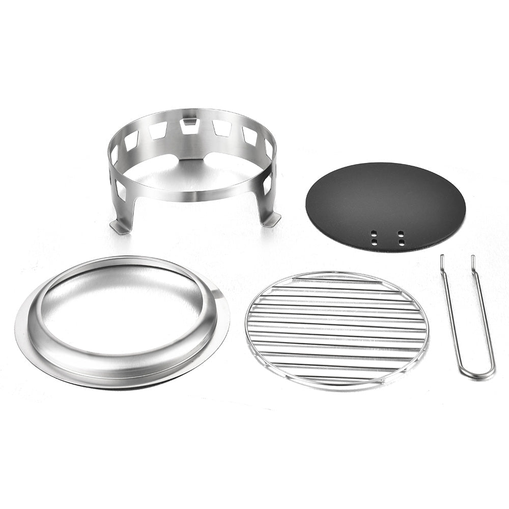 Broer Outdoor® Vortex Vuurkorf RVS met Grillrooster 22Ø - Vuurkorf - Broer Outdoor - 8785350674751