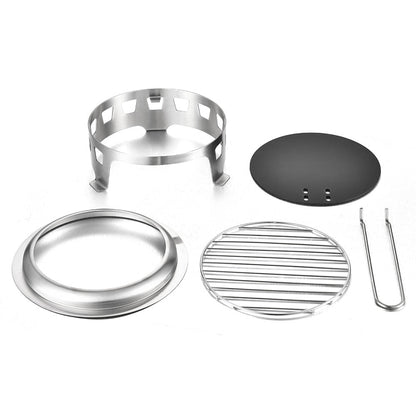 Broer Outdoor® Vortex Vuurkorf RVS met Grillrooster 22Ø - Vuurkorf - Broer Outdoor - 8785350674751