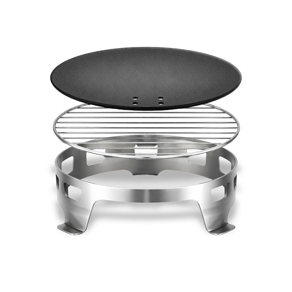 Broer Outdoor® Vortex Vuurkorf RVS met Grillrooster 22Ø - Vuurkorf - Broer Outdoor - 8785350674751