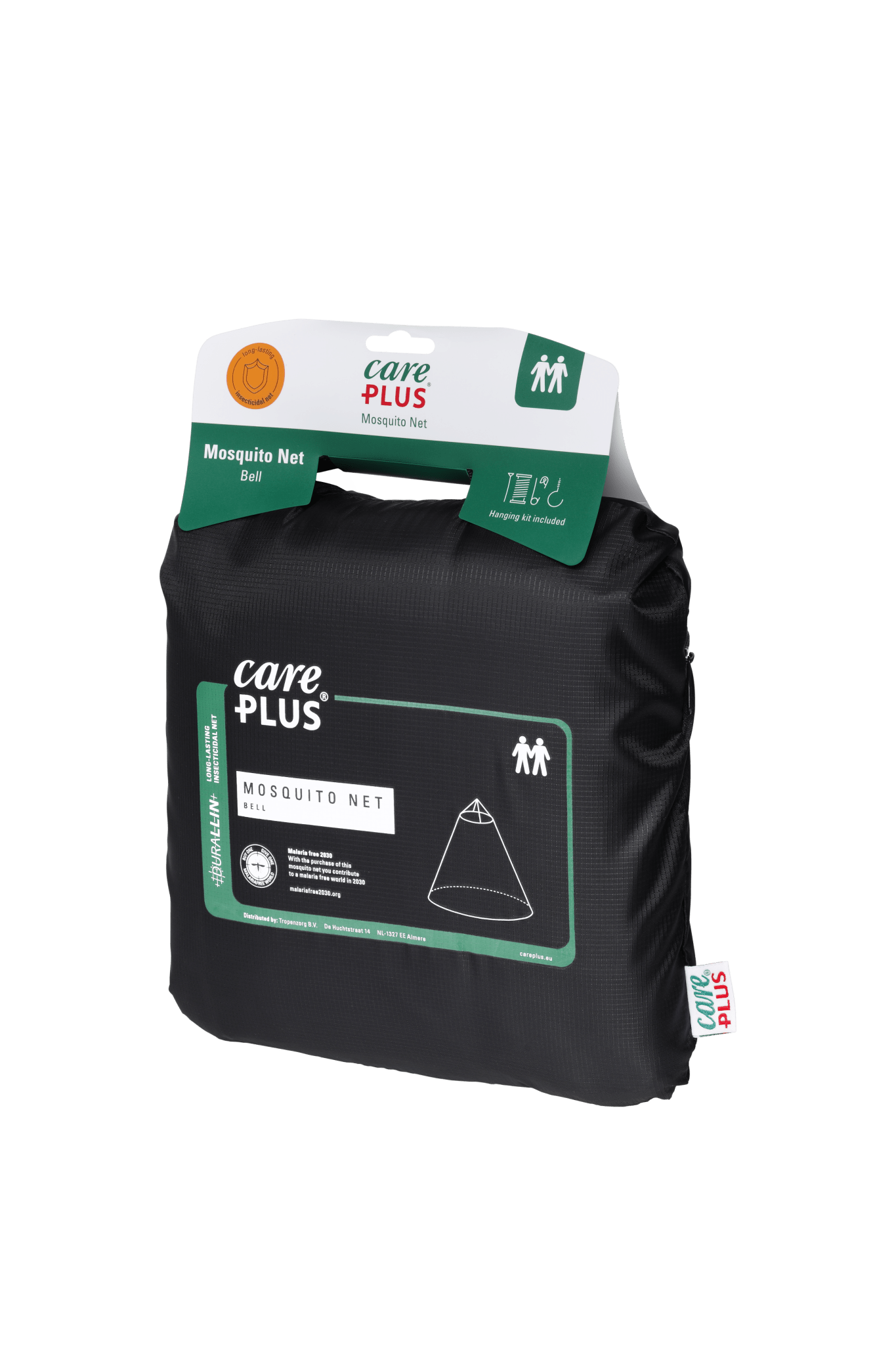 Care Plus® Mosquito Net Bell Duralin® 2 - persoons klamboe - Mosquito Nets / Impregnated - Broer Outdoor - 8714024337043