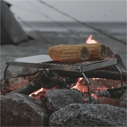 Easy Camp Campfire Grill Trivet opvouwbaar grillrooster RVS - Broer Outdoor - 5709388147264