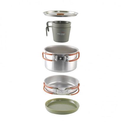 Easy Camp MOSS 2 Cook kookset voor 2 personen RVS - Broer Outdoor - 5709388156761