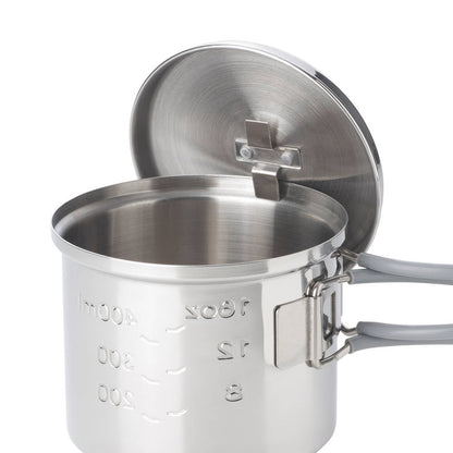 Esbit Tourist Pot met Deksel RVS 625 ml - Cookware - Broer Outdoor - 4260149871602