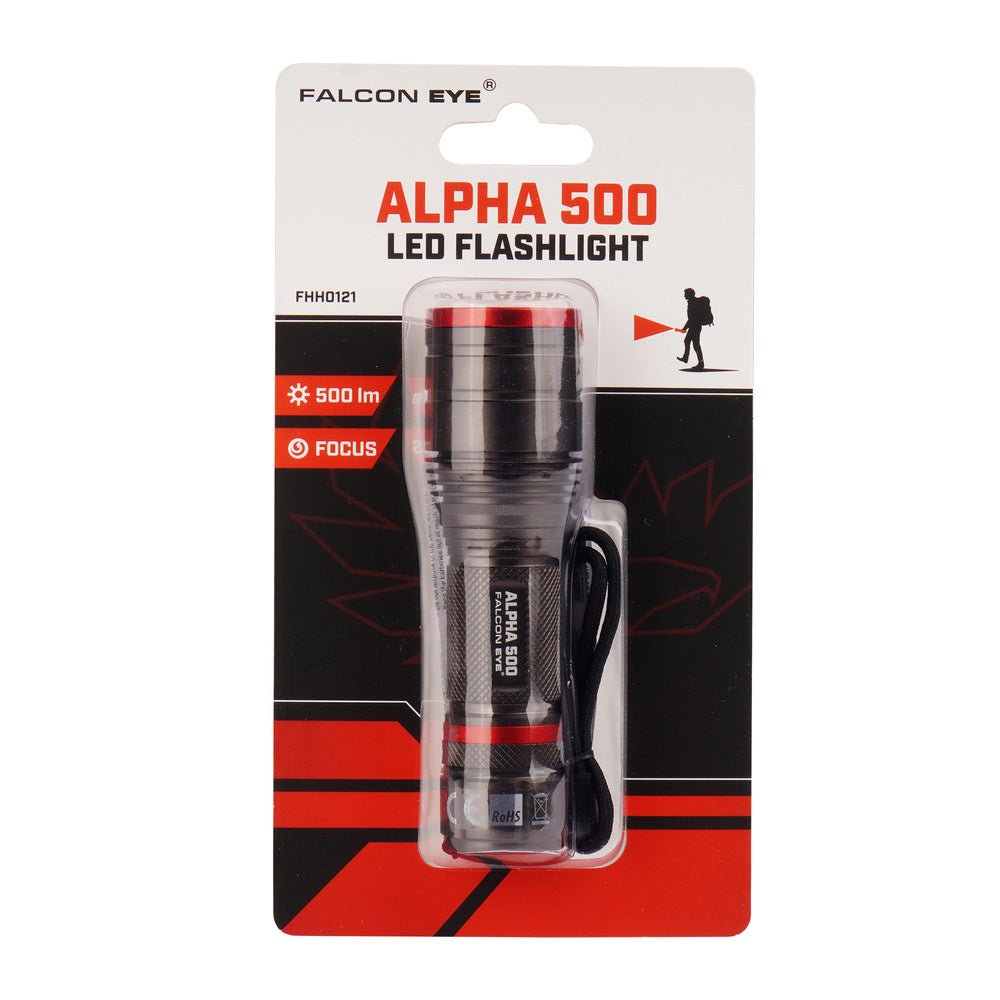 Falcon Eye LED Zaklamp Alpha 500 lm - Zaklamp - Broer Outdoor - 5907596145465