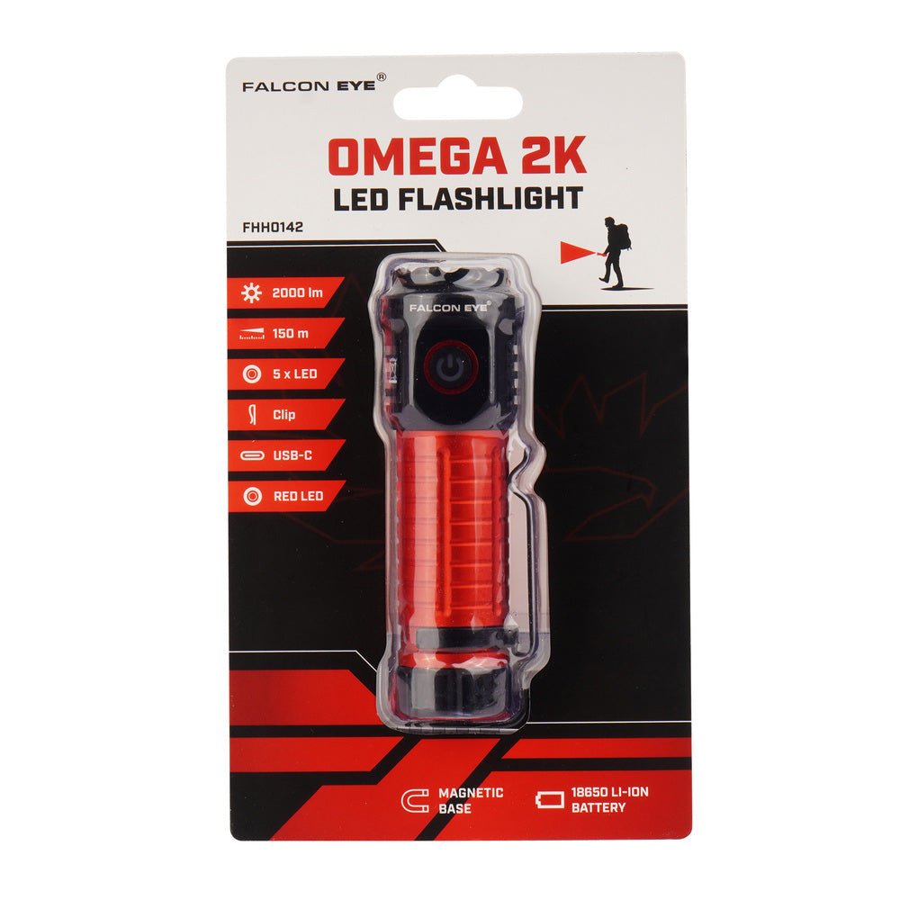 Falcon Eye LED Zaklamp Omega 2000 lm - Zaklamp - Broer Outdoor - 5907596145137
