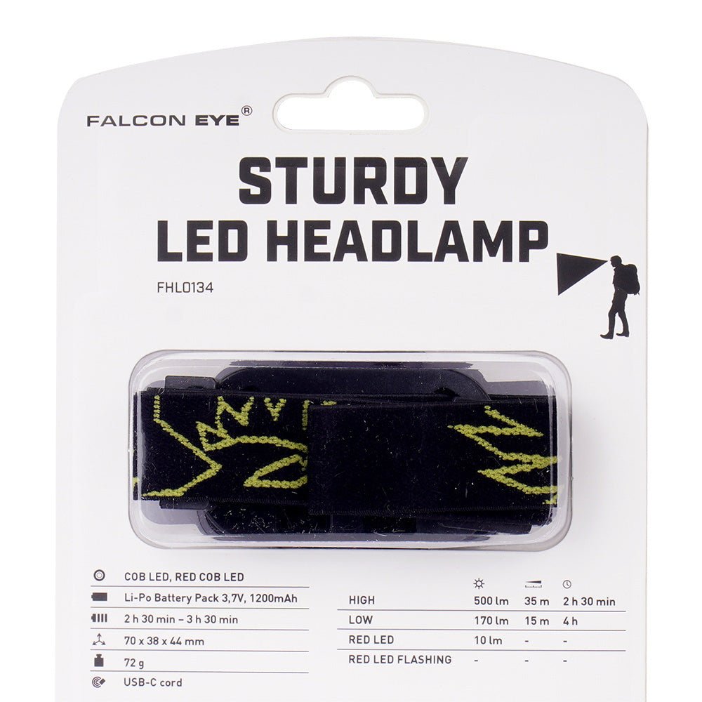 Falcon Eye Sturdy hoofdlamp 500 lm - Hoofdlamp - Broer Outdoor - 5907596142518