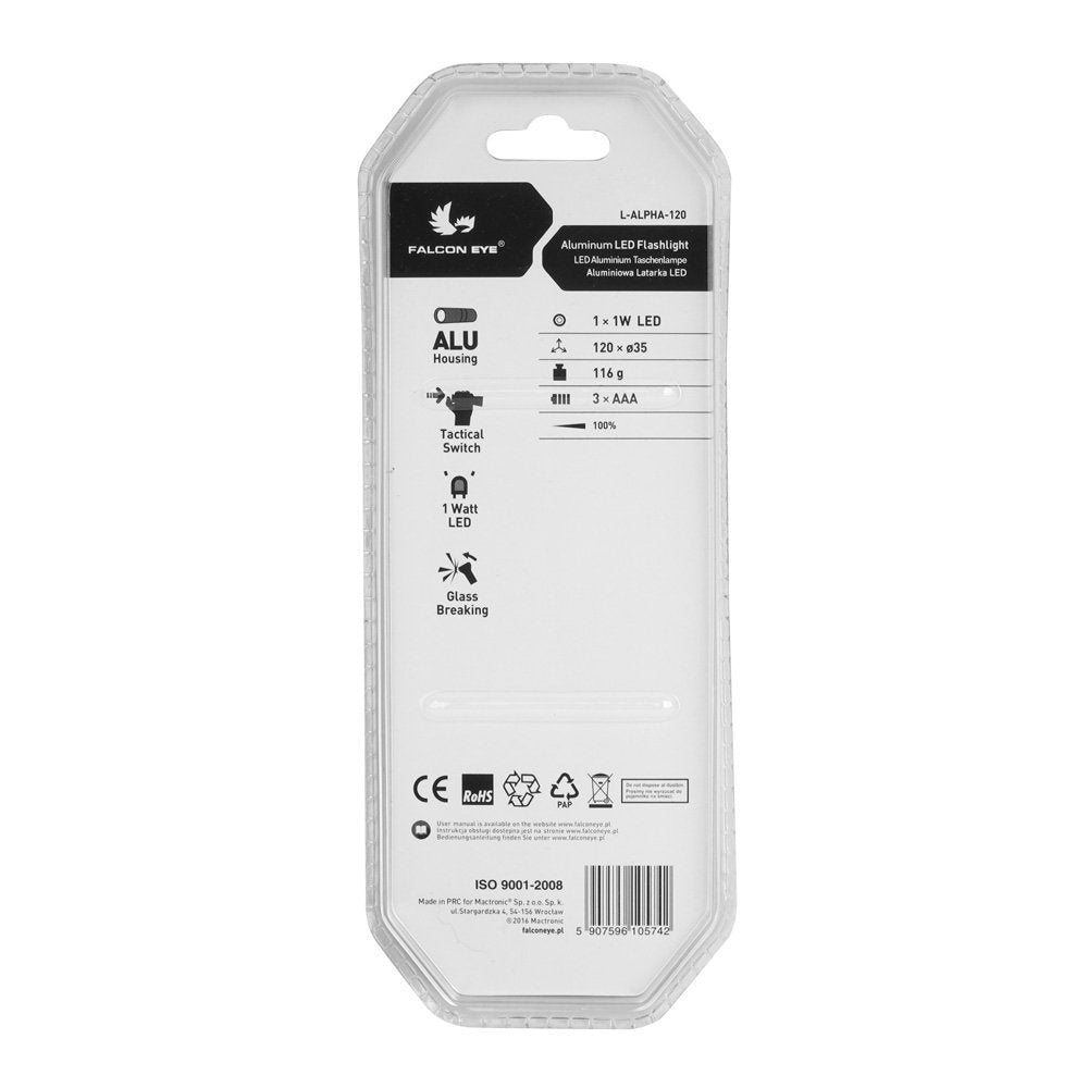 Falcon Eye Zaklamp Alpha 120 lm - Zaklamp - Broer Outdoor - 5907596105742