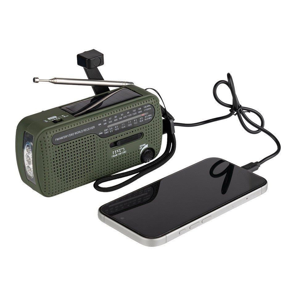 Fosco Alles in een Survival Radio SW1/SW2/FM/AM - Survivalradio - Broer Outdoor - 8785350671415