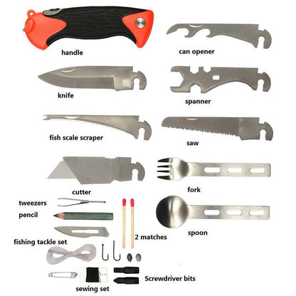 Fosco Multi Survival Box 15 pcs - Survival Kit - Broer Outdoor - 8785350672740
