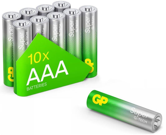 GP Super Alkaline batterij AAA 10 - pack - Batterij - Broer Outdoor - 4891199224997