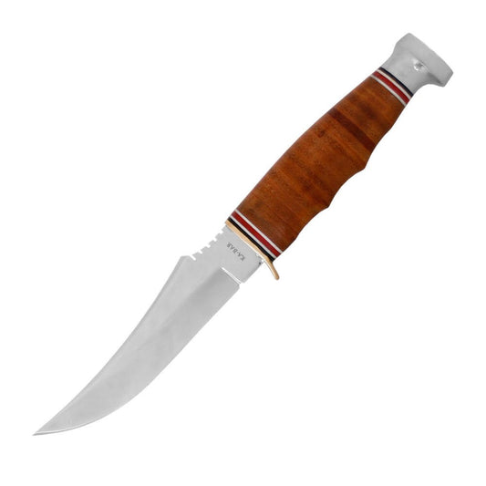 Ka - Bar 1233 Leather Vaststaand Mes - Vaststaand Mes - Broer Outdoor - 617717212338