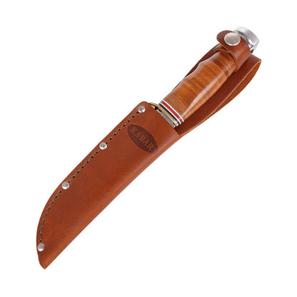 Ka - Bar 1233 Leather Vaststaand Mes - Vaststaand Mes - Broer Outdoor - 617717212338