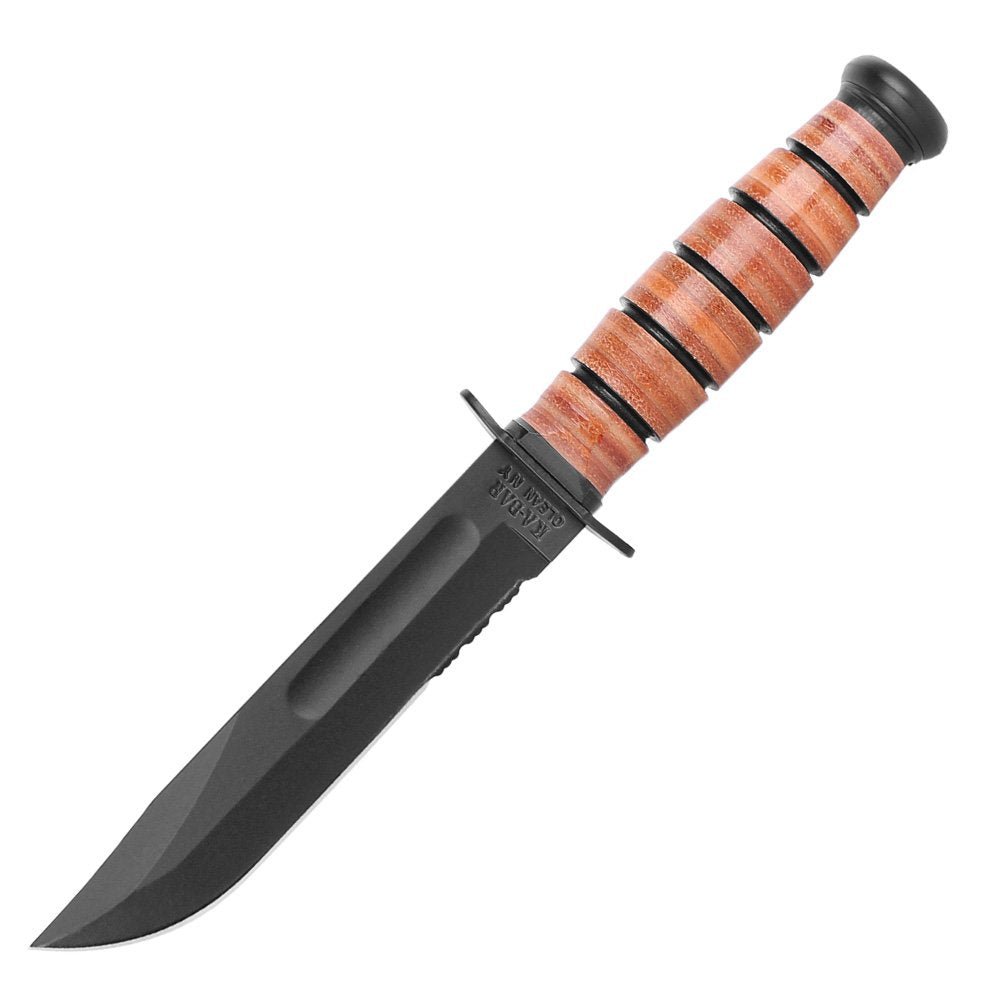 Ka - Bar 1252 Short USMC Serrated Vaststaand Mes - Vaststaand Mes - Broer Outdoor - 617717212529