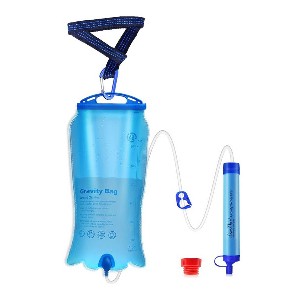 Membrane Solutions gravity waterfiltersysteem Straw I met 3L watertank - Waterfilter - Broer Outdoor - 6977645370048