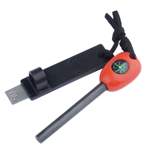 MFH Ferrocerium vuurstaal met kompas en vonkset - Lighter - Broer Outdoor - 4044633226259