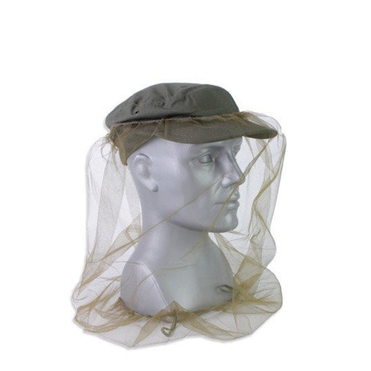 Mil - Tec Hoofd Muggennet groen met trekkoord - Anti - Mosquito Mesh - Broer Outdoor - 4046872150883