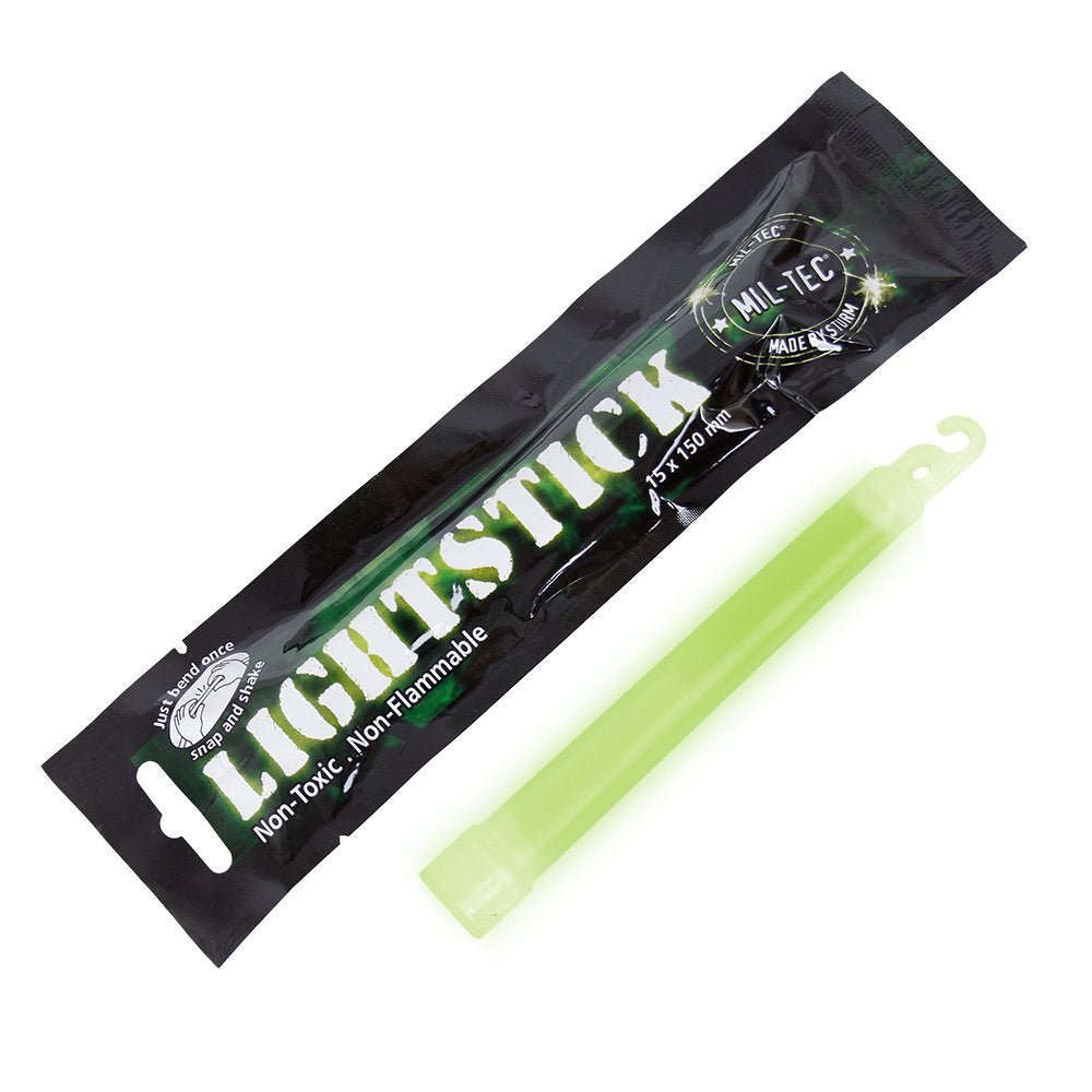 Mil - Tec lichtstaaf groen 12 uur chemisch licht - Lichtstaaf - Broer Outdoor - 4046872180811
