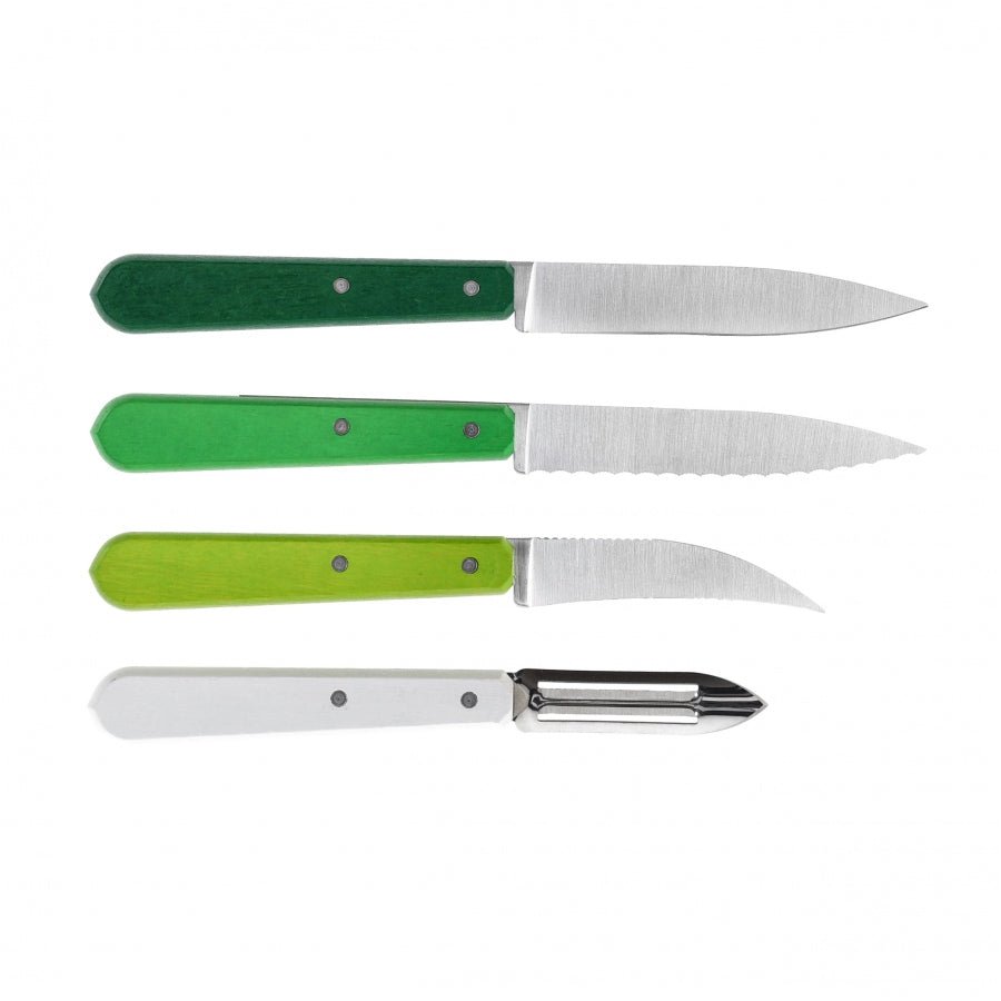 Opinel Essentials Primavera messenset 4 - delig RVS met dunschiller - Messenset - Broer Outdoor - 3123840017094