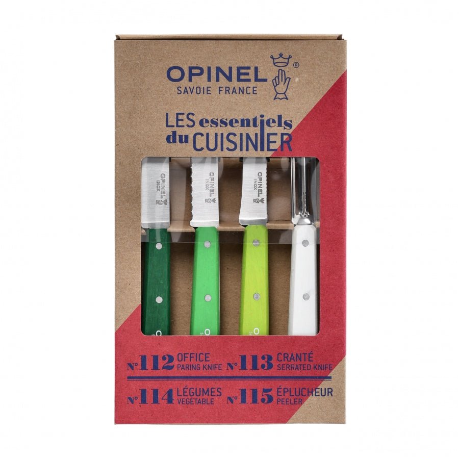 Opinel Essentials Primavera messenset 4 - delig RVS met dunschiller - Messenset - Broer Outdoor - 3123840017094