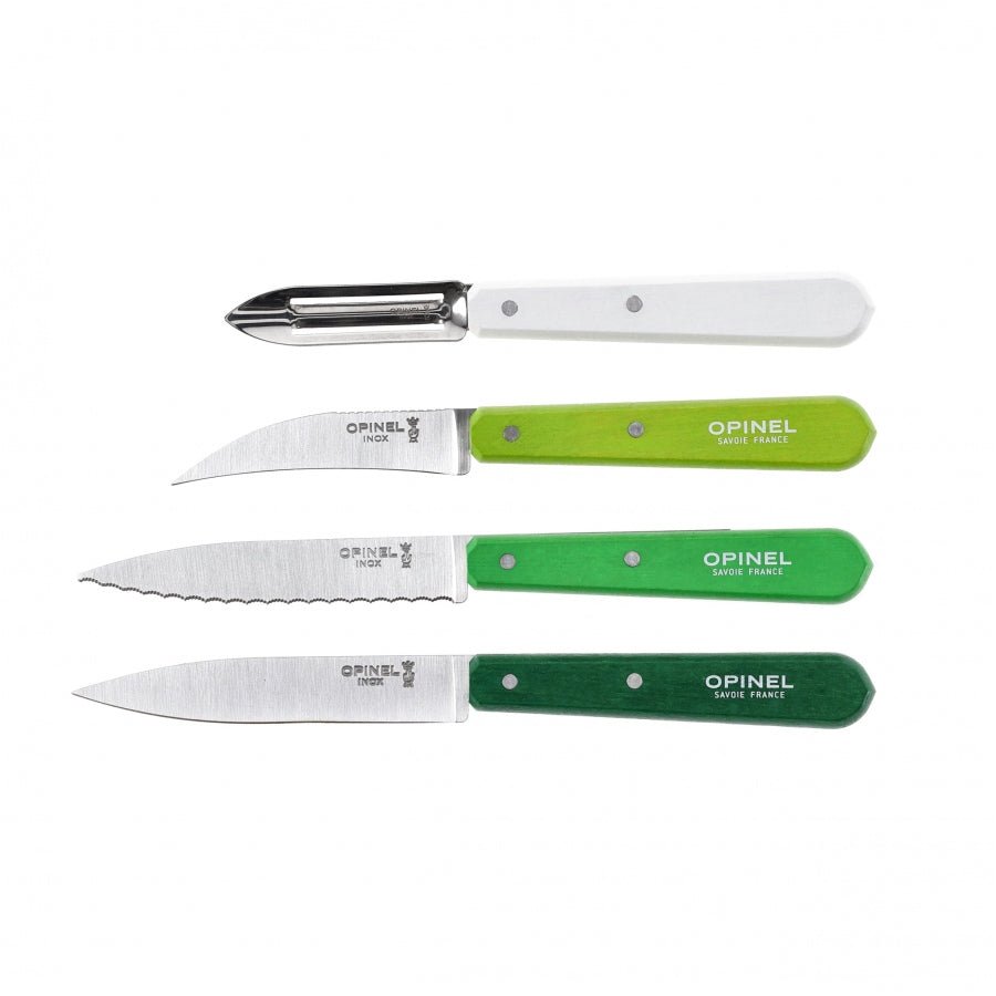 Opinel Essentials Primavera messenset 4 - delig RVS met dunschiller - Messenset - Broer Outdoor - 3123840017094