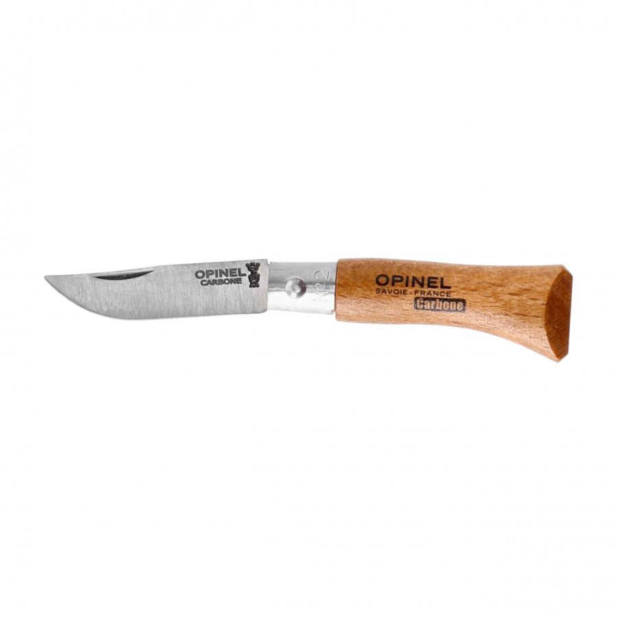 Opinel N°02 Carbon zakmes compact EDC met koolstofstaal - Vouwmes - Broer Outdoor - 3123841110206