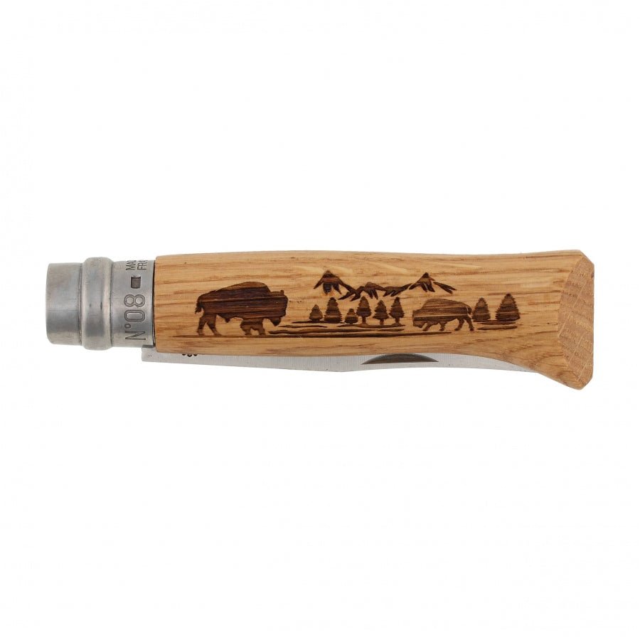 Opinel N°08 Inox Animal zakmes outdoor EDC met Virobloc - Vouwmes - Broer Outdoor - 8785350673488