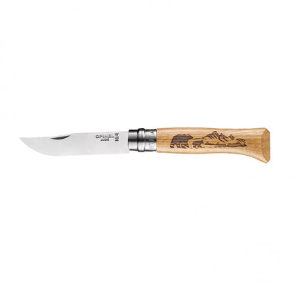 Opinel N°08 Inox Animal zakmes outdoor EDC met Virobloc - Vouwmes - Broer Outdoor - 3123840032172