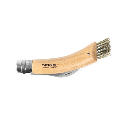 Opinel N°08 paddenstoelenmes zakmes met borstel en Virobloc - Vouwmes - Broer Outdoor - 3123840012501