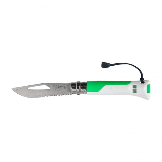 Opinel Outdoor Fluo N°08 zakmes survival met fluit en Virobloc - Vouwmes - Broer Outdoor - 3123840023194